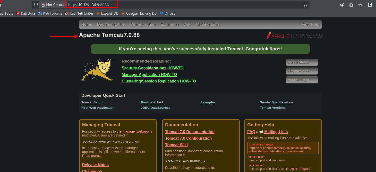 Tomcat Manager Login